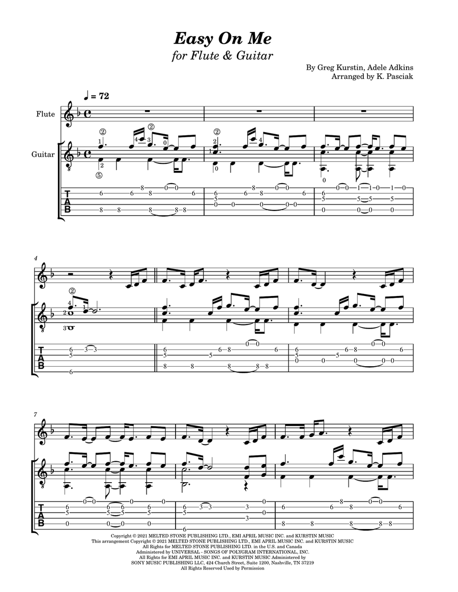 Easy On Me Easy On Me Flute scores gallery preview page 3