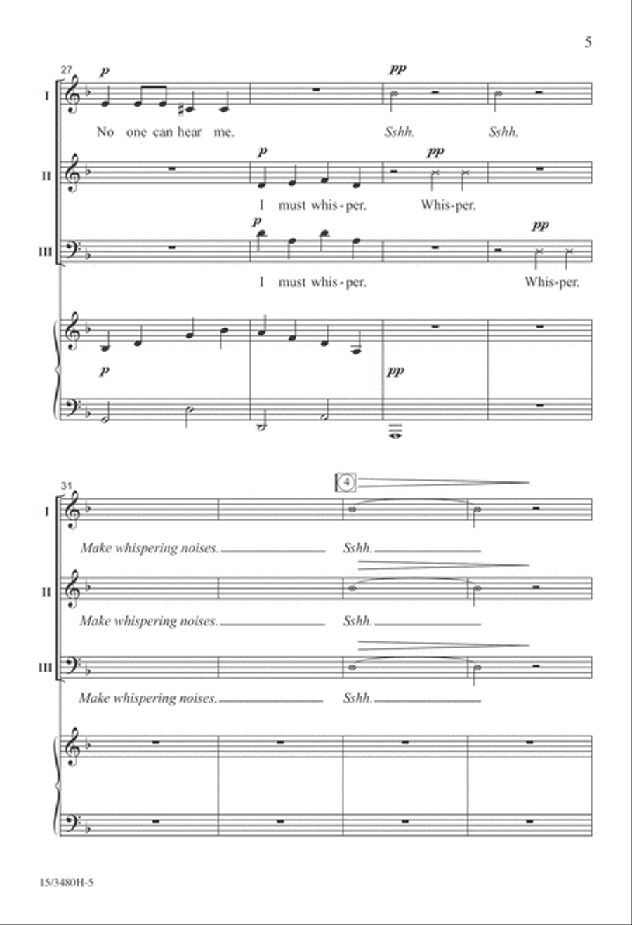 Whisper! 3-Part scores gallery preview page 5