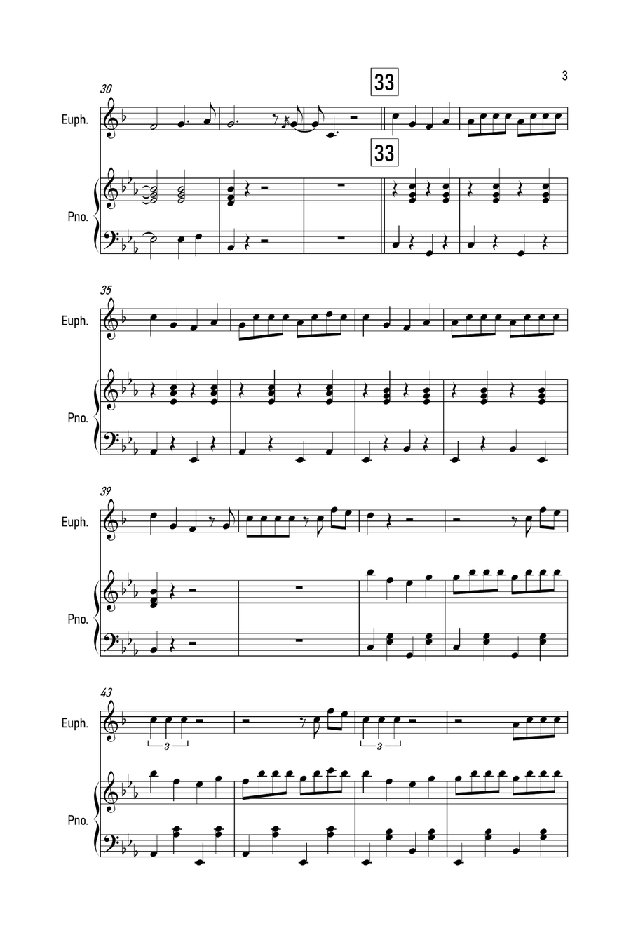 Savage Love Euphonium scores gallery preview page 3