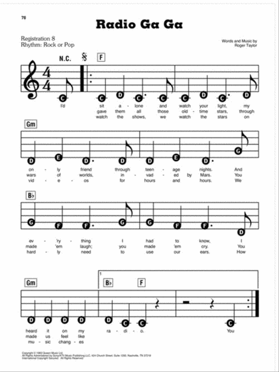 Bohemian Rhapsody Bohemian Rhapsody Electronic Keyboard scores gallery preview page 5
