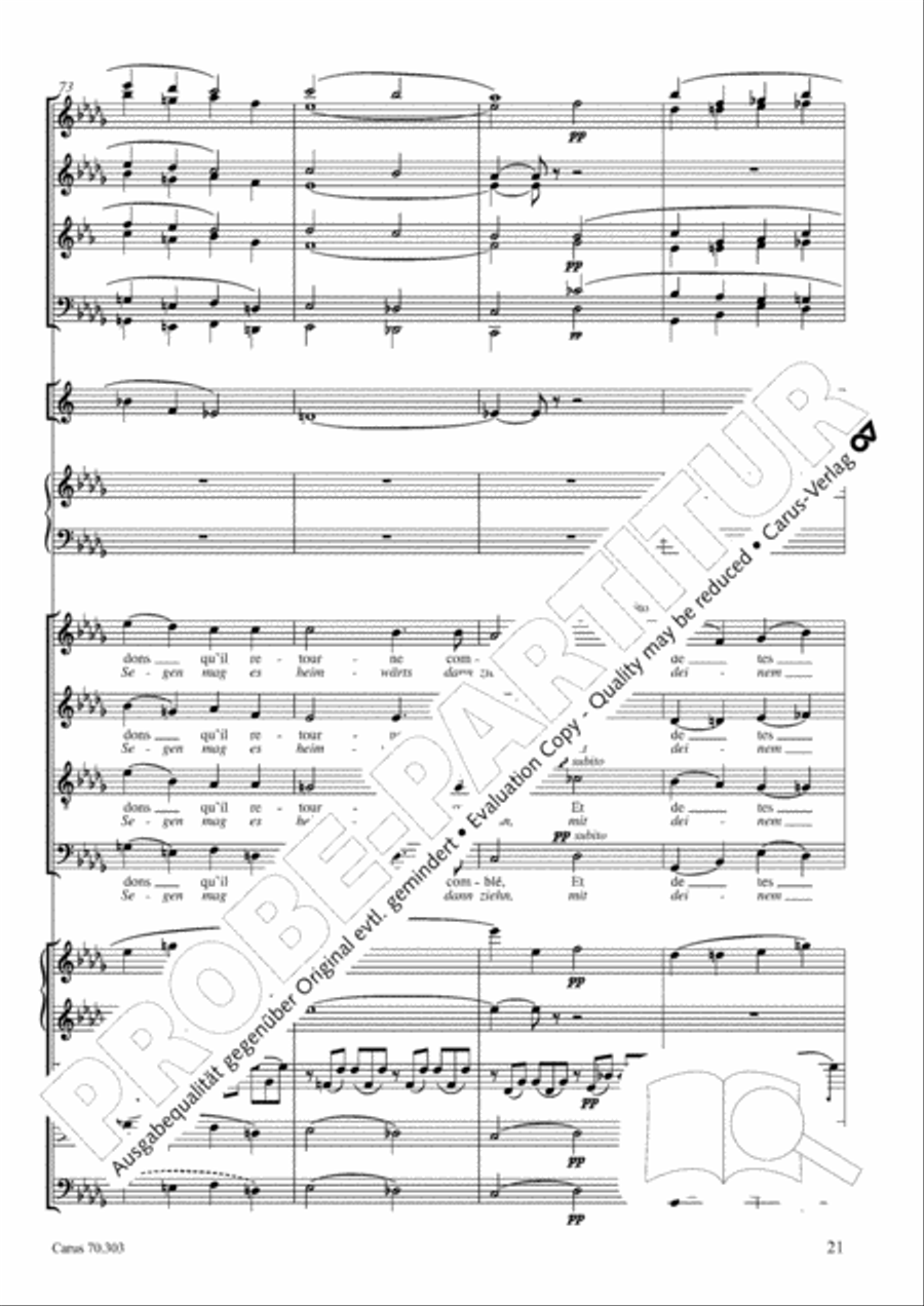 Cantique de Jean Racine (Lobgesang des Jean Racine) 4-Part scores gallery preview page 22