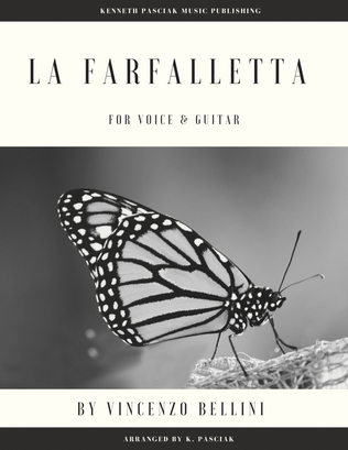 Book cover for La Farfalletta (for Voice and Guitar)