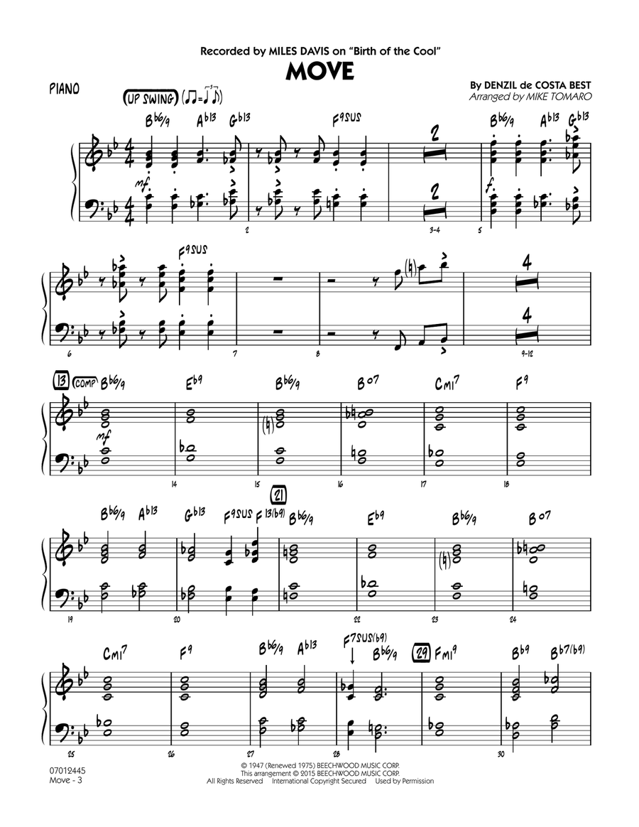 Move - Piano Move - Piano Jazz Ensemble scores gallery preview page 3