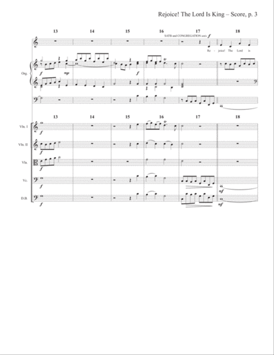 Rejoice! The Lord Is King (Strings) 4-Part scores gallery preview page 5