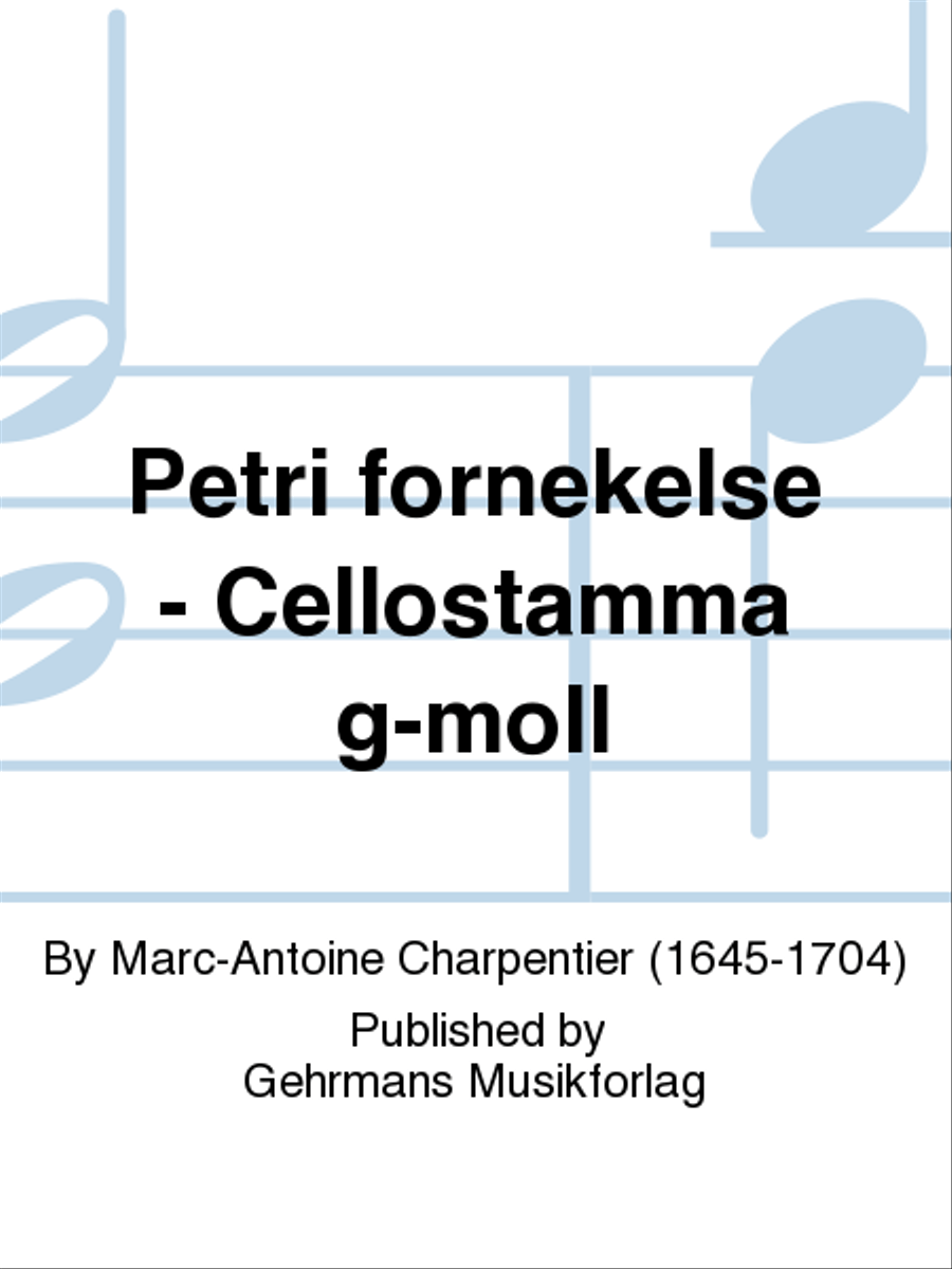 Petri fornekelse - Cellostamma g-moll 4-Part scores gallery preview page 1