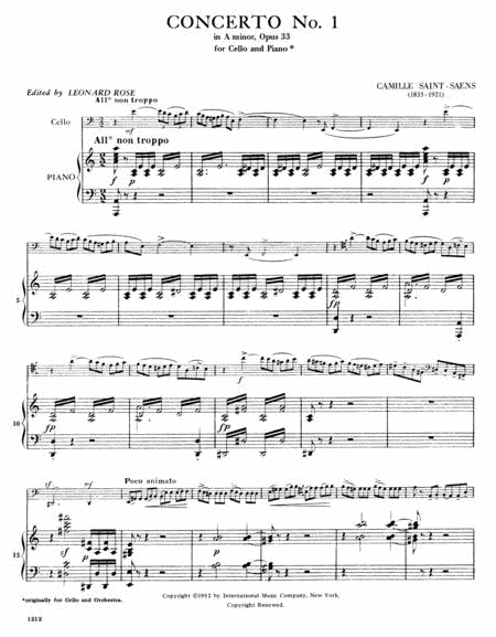 Concerto No. 1 In A Minor, Opus 33
