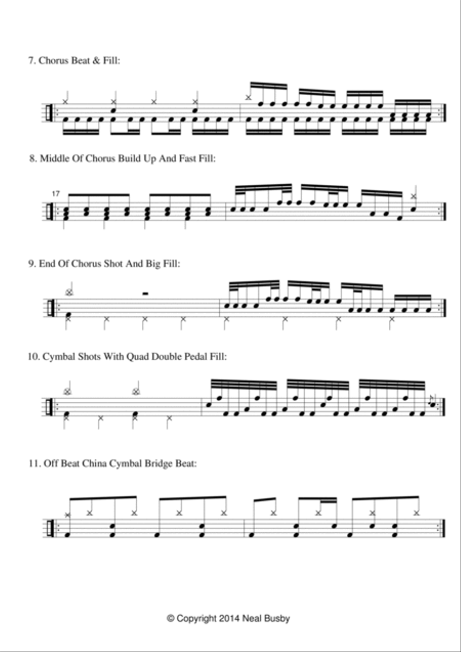 Fight The World (Instrumental) Drum Set scores gallery preview page 2