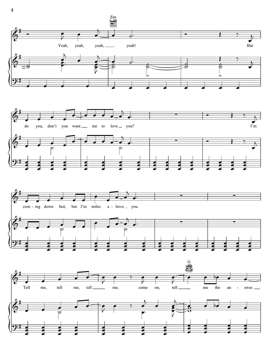 Helter Skelter Helter Skelter Piano, Vocal, Guitar scores gallery preview page 2