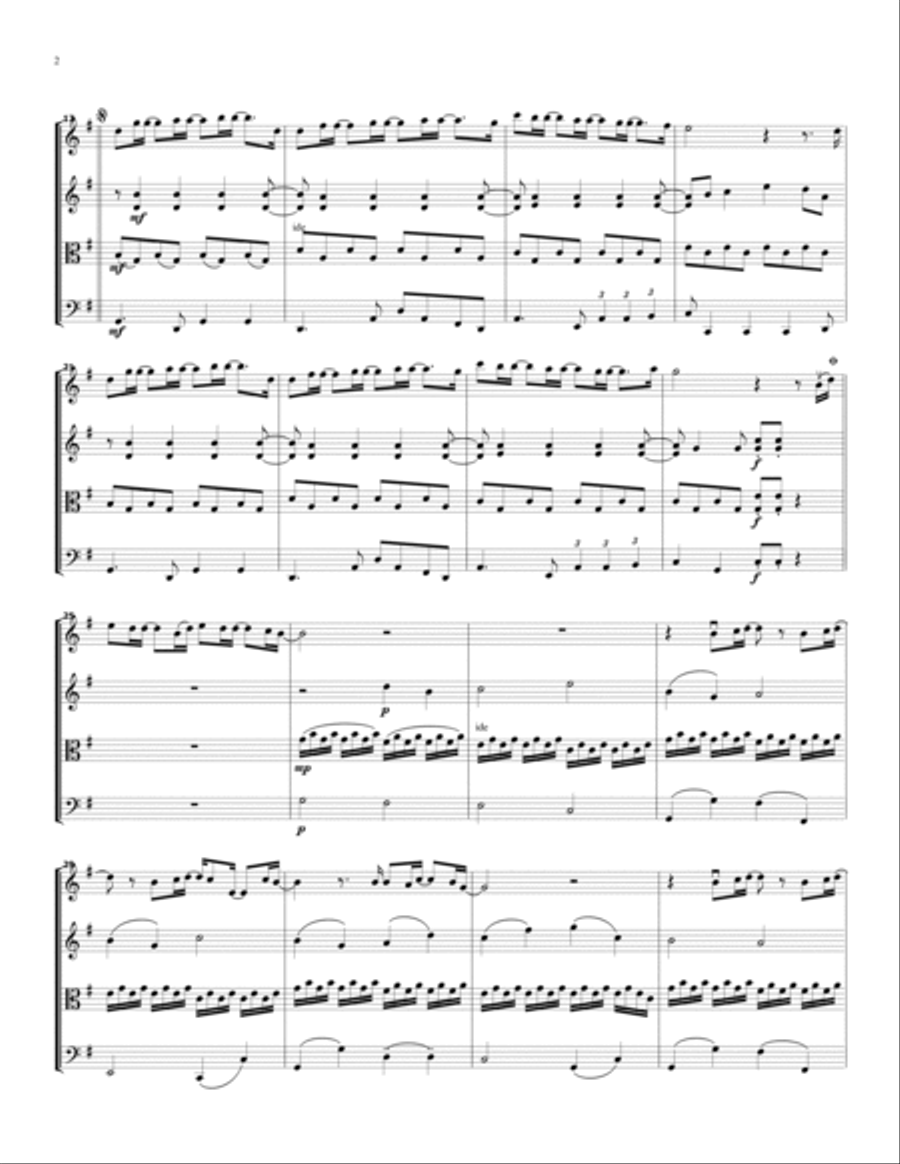 A Million Dreams A Million Dreams String Quartet scores gallery preview page 2
