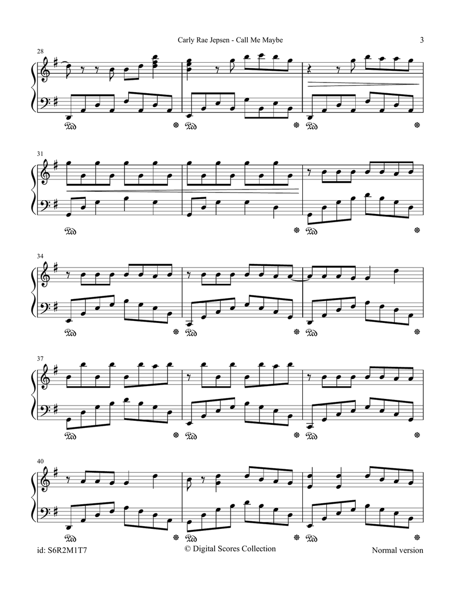 Call Me Maybe Call Me Maybe Piano Solo scores gallery preview page 3