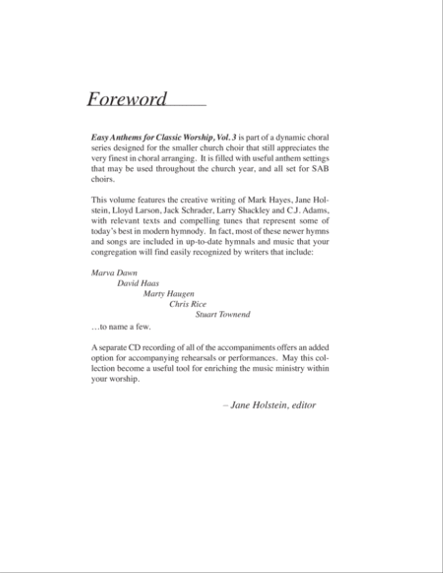 Easy Anthems, Vol. 3 Easy Anthems, Vol. 3 3-Part scores gallery preview page 3