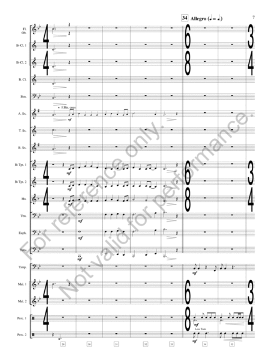 Legend of the Silver Knight Concert Band scores gallery preview page 8