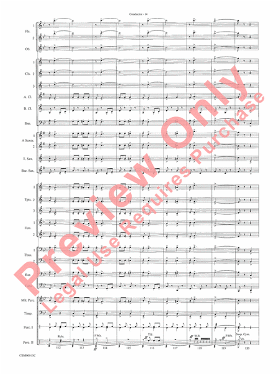 Cartoon Carnival Concert Band scores gallery preview page 17