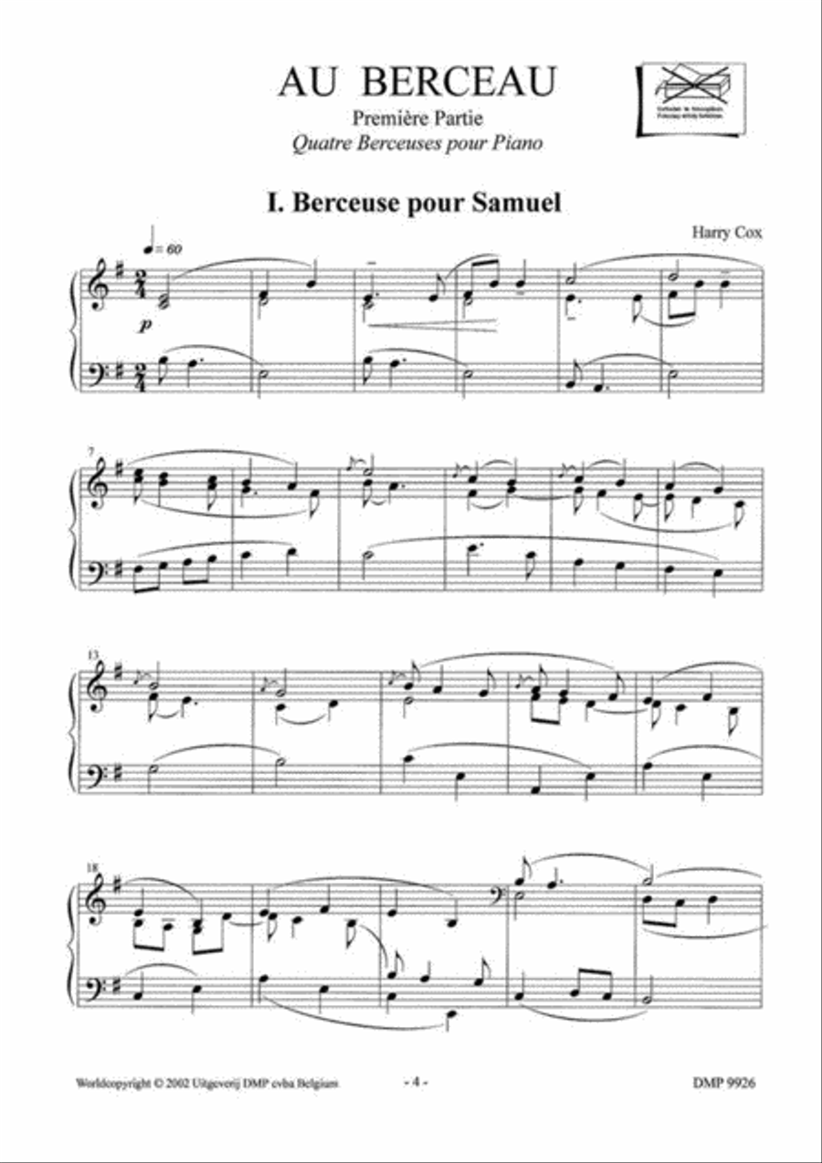 Au Berceau Au Berceau Piano Solo scores gallery preview page 2