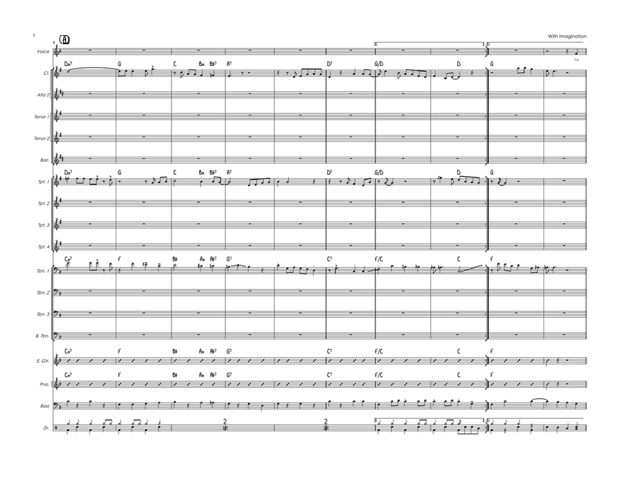 With Imagination I'll Get There Jazz Ensemble scores gallery preview page 2