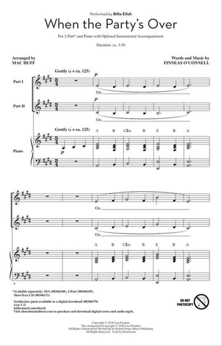 When the Party's Over 2-Part scores gallery preview page 3
