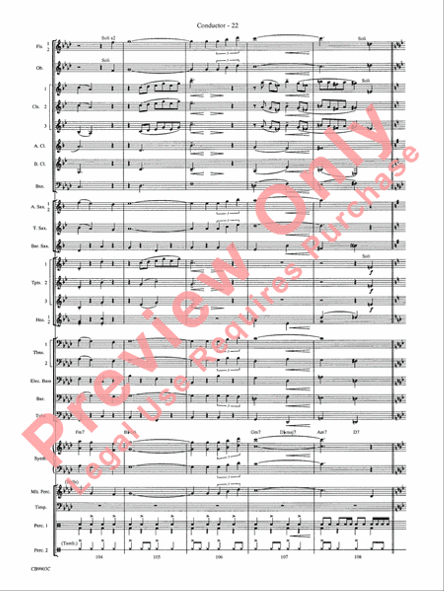 007 -- A James Bond Medley Concert Band scores gallery preview page 25