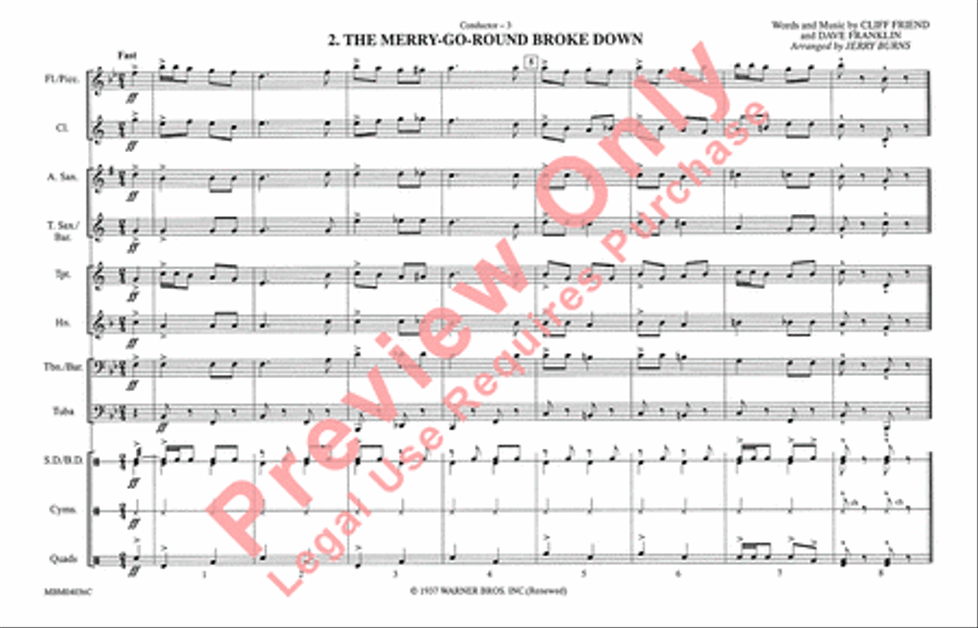 Looney Tunes (Short & Sweet) Marching Band scores gallery preview page 4