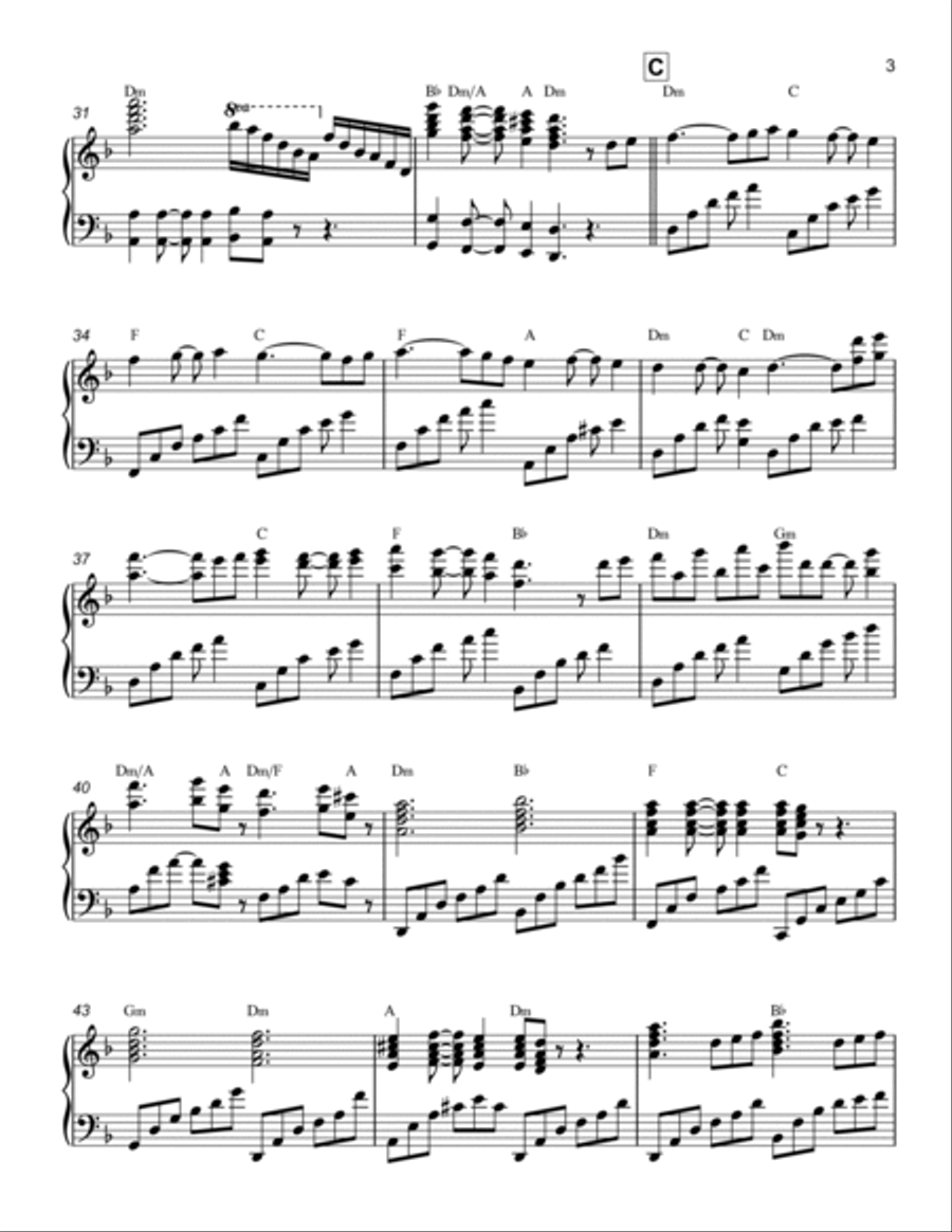 He's A Pirate, from Pirates Of The Caribbean Piano Solo scores gallery preview page 3