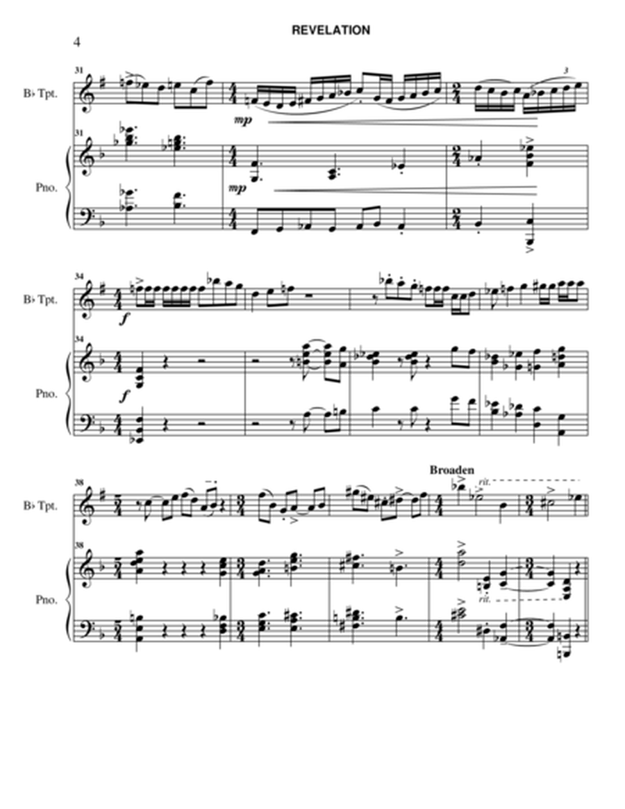 REVELATION for Bb Trumpet and Piano image number null