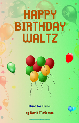 Book cover for Happy Birthday Waltz, for Cello Duet