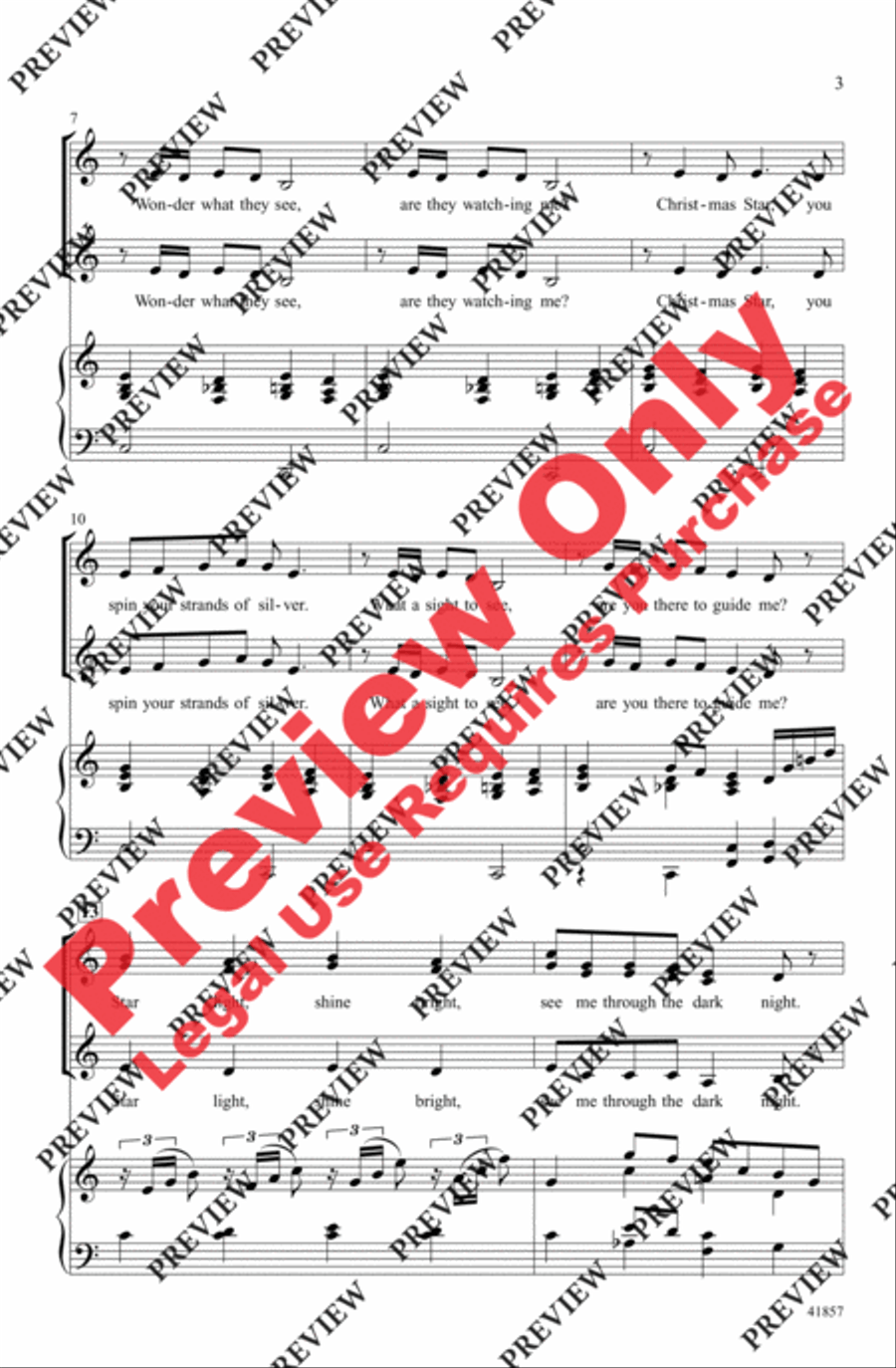 Christmas Star (from Home Alone 2) Women's Choir scores gallery preview page 3