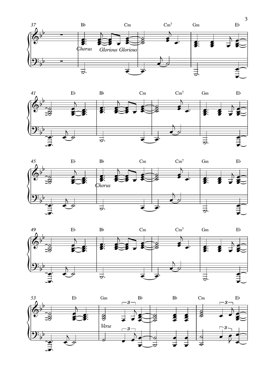 Glorious Piano Solo scores gallery preview page 3