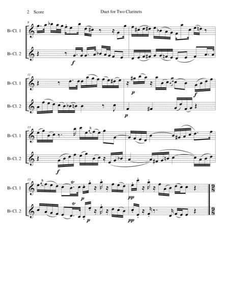 CPE Bach Duet for Two Clarinets image number null