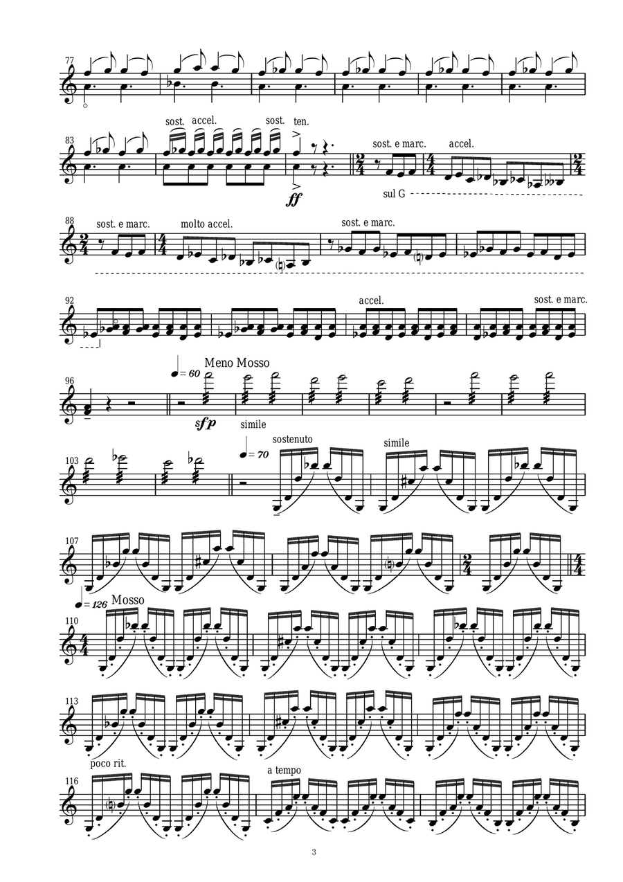 Elegy for Solo Violin - without accompaniment like Esaye or Ravel but not difficult Violin Solo scores gallery preview page 3