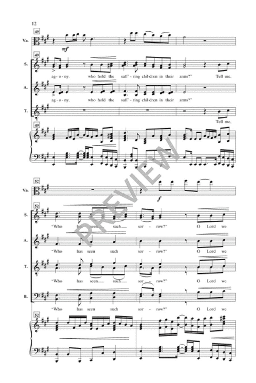 For the Sake of Our Children 4-Part scores gallery preview page 13