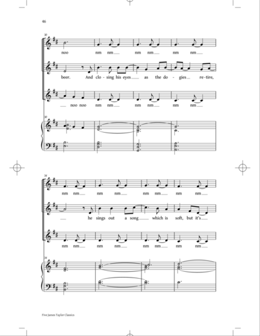 You've Got A Friend: Five James Taylor Classics SSA scores gallery preview page 44