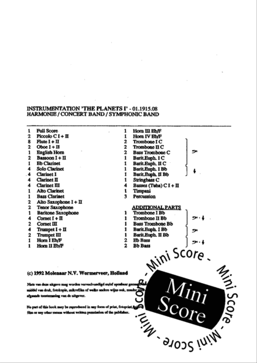 Mars, The Bringer Of War Mars, The Bringer Of War Concert Band scores gallery preview page 4