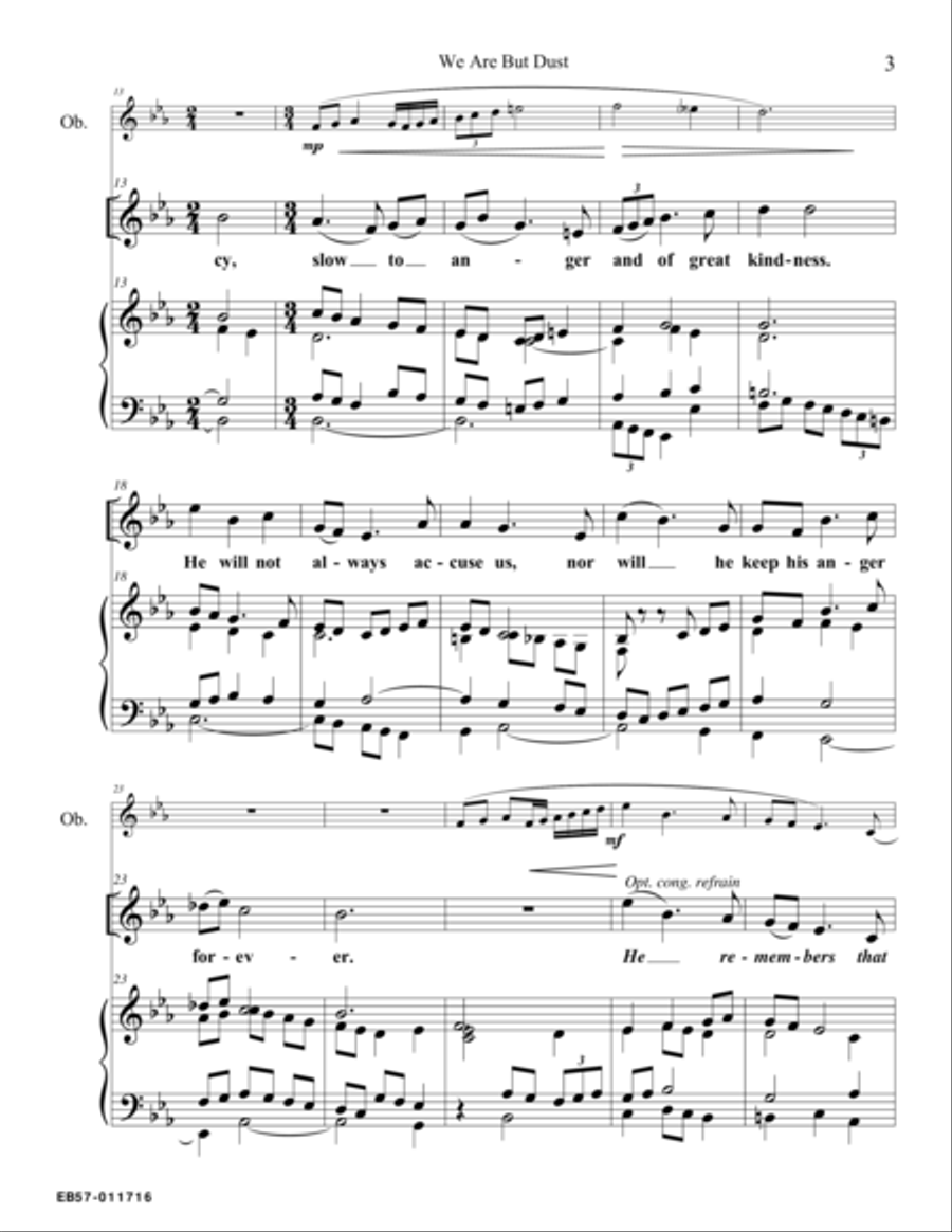 We Are But Dust (Psalm 103) 4-Part scores gallery preview page 3