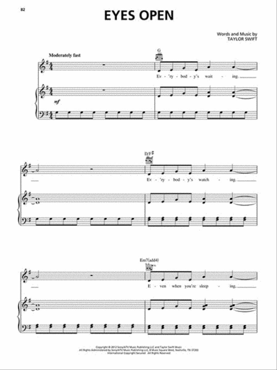 The Hunger Games Piano, Vocal, Guitar scores gallery preview page 4