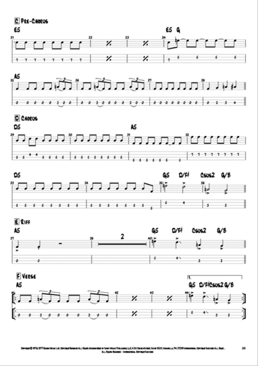 Tie Your Mother Down Tie Your Mother Down Guitar Tablature scores gallery preview page 2
