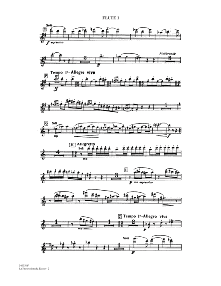 La Procession du Rocio (arr. Alfred Reed) - Flute 1
