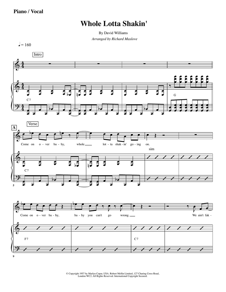 Whole Lotta Shakin' Goin' On Whole Lotta Shakin' Goin' On Large Ensemble scores gallery preview page 1