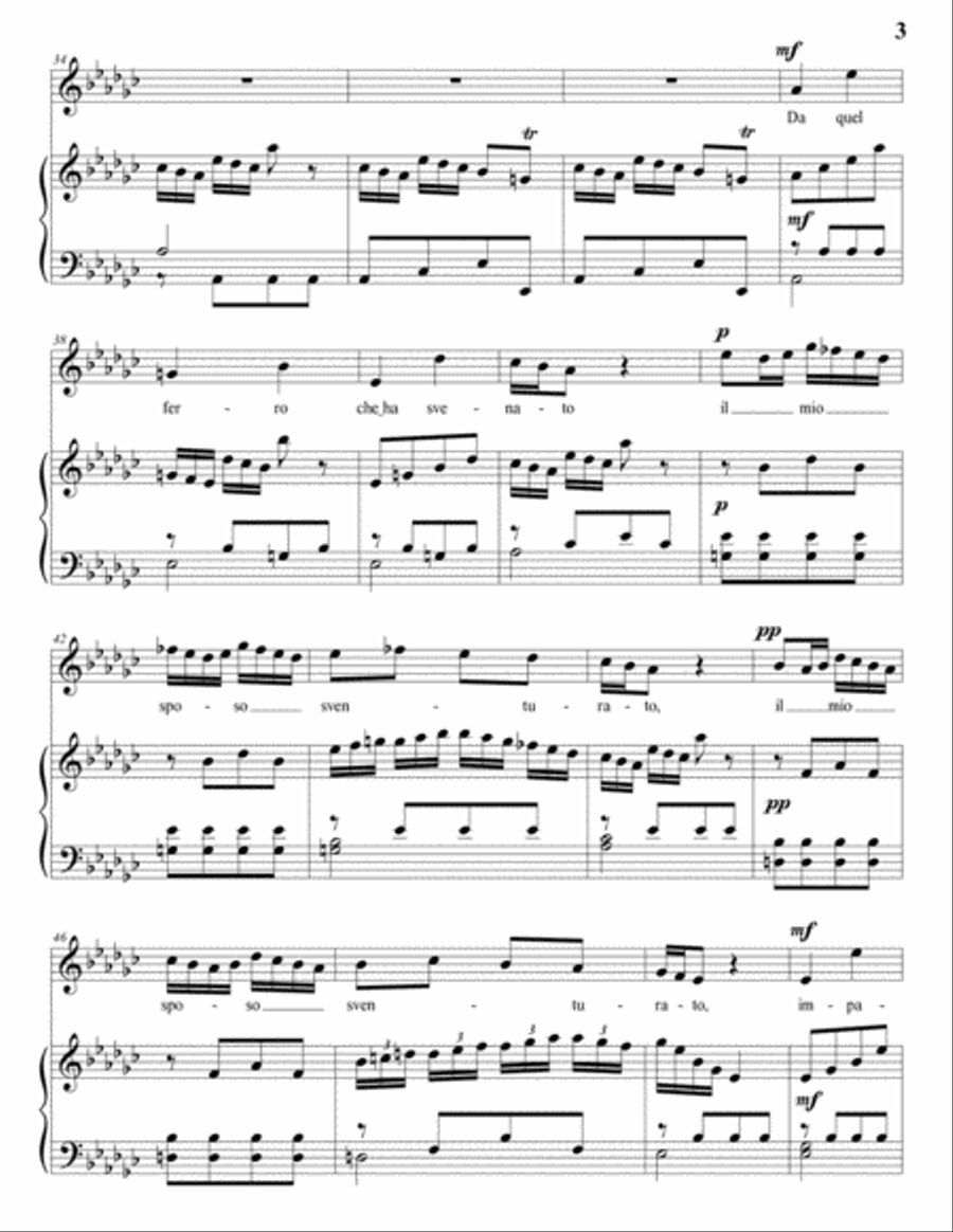 VIVALDI: Da quel ferro che ha svenato (transposed to E-flat minor) Voice scores gallery preview page 4