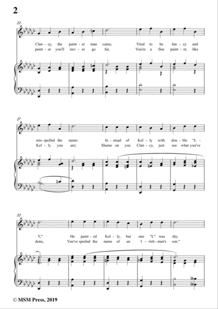 Bert Grant-If I Knock the 'L' Out of Kelly,in G flat Major,for Voice&Piano Voice scores gallery preview page 4