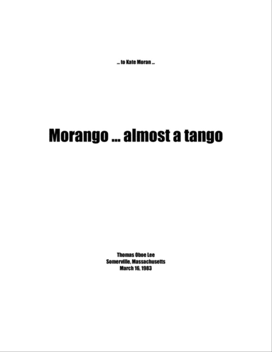 Morango ... almost a tango (1983) full score String Quartet scores gallery preview page 1