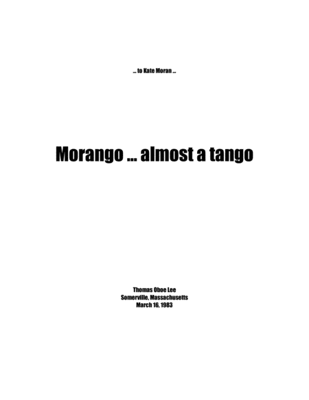 Morango ... almost a tango (1983) full score image number null