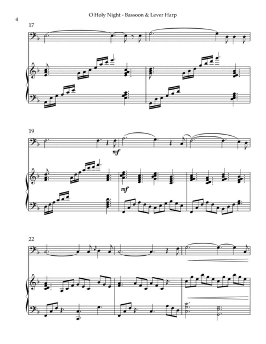 O Holy Night, Duet for Bassoon & Lever Harp