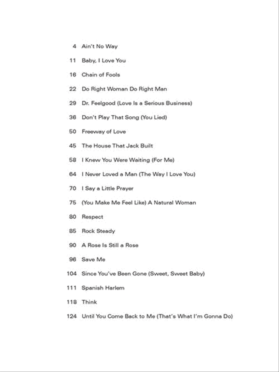 Aretha Franklin – 20 Greatest Hits Piano, Vocal, Guitar scores gallery preview page 2