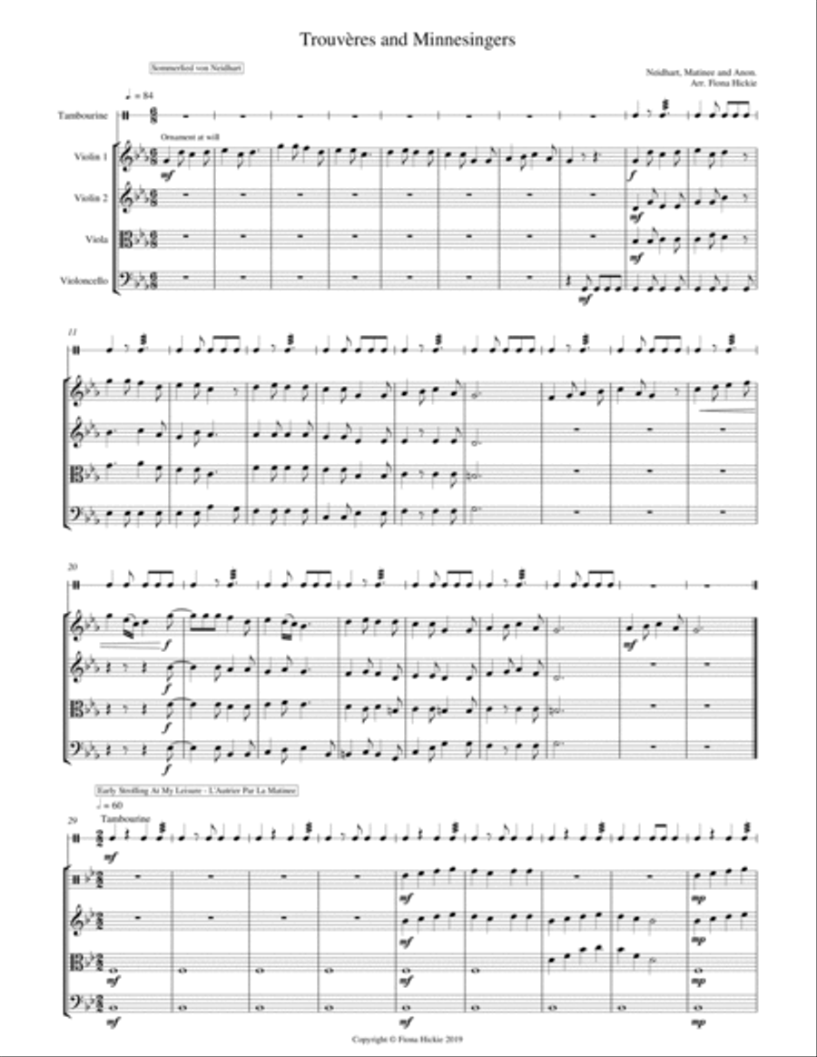 Trouvères and Minnesingers Small Ensemble scores gallery preview page 3