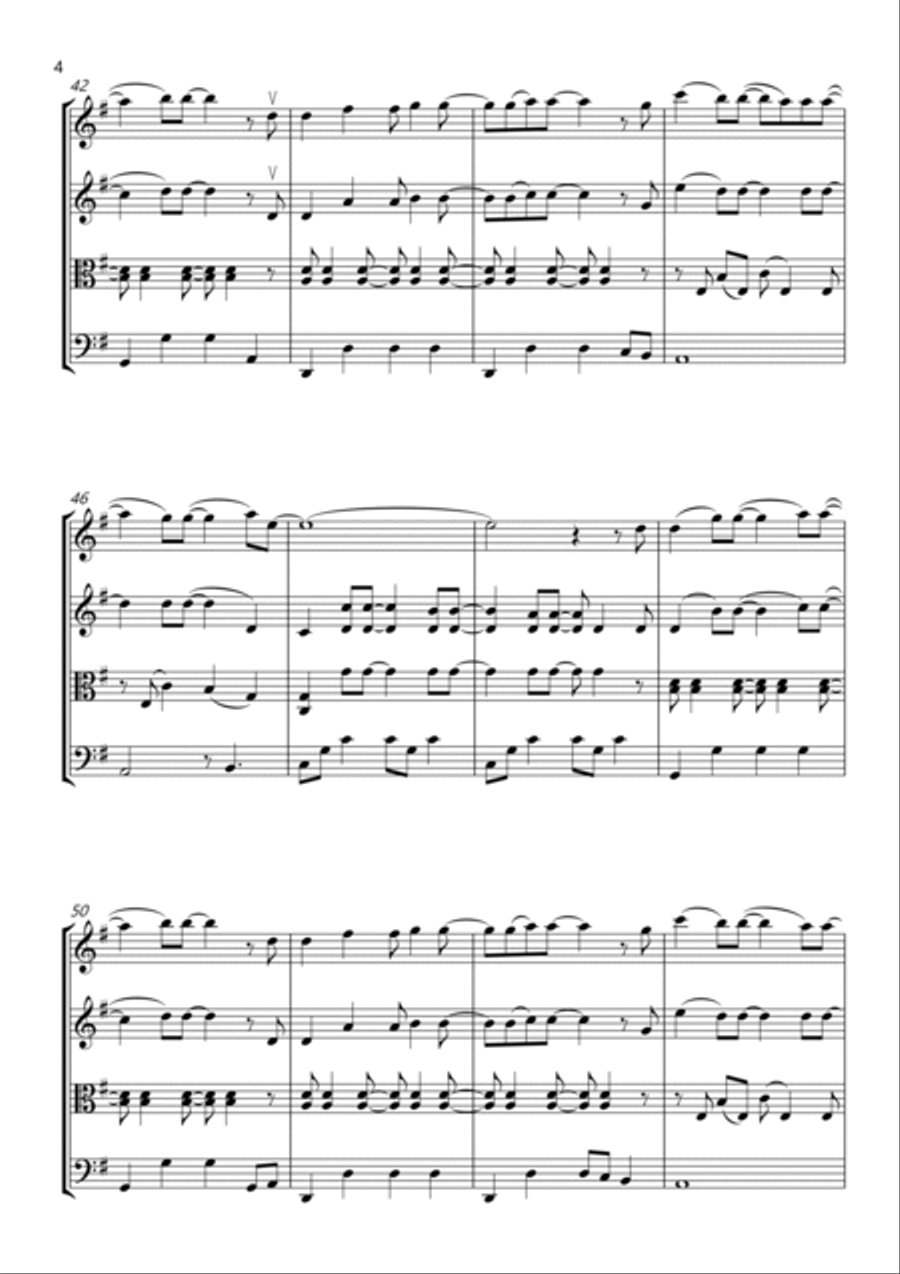 A Million Dreams String Quartet scores gallery preview page 4