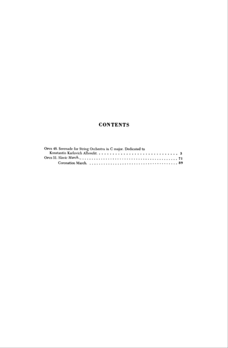 Serenade for String Orchestra in C Major, Op. 48 and Marche Slav, Op. 31 Orchestra scores gallery preview page 6