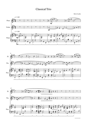Classical Trio - for Piano, Flute and Violin