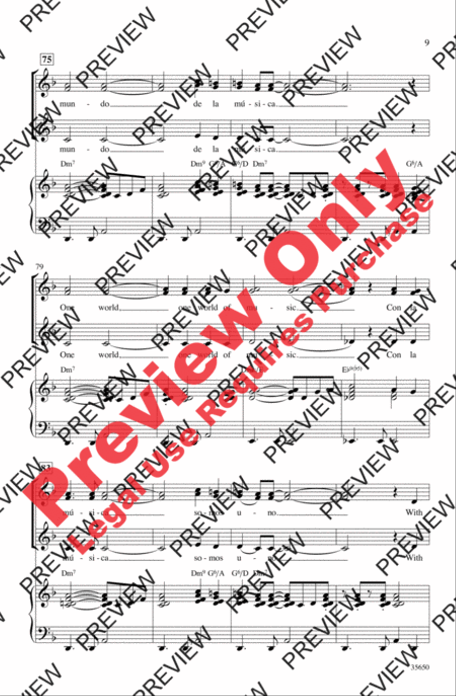 Con la Música Women's Choir scores gallery preview page 9