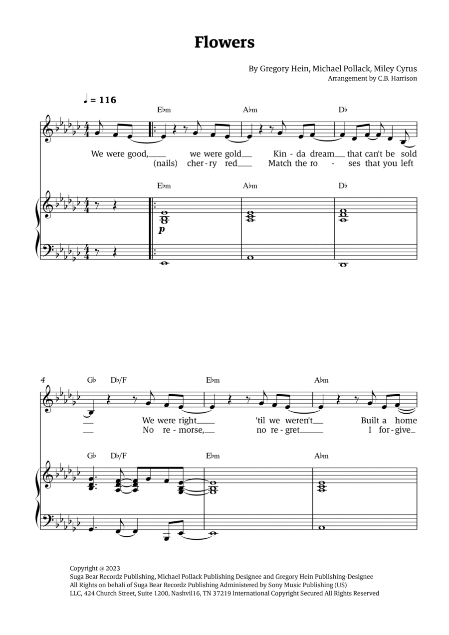 Flowers Voice scores gallery preview page 1