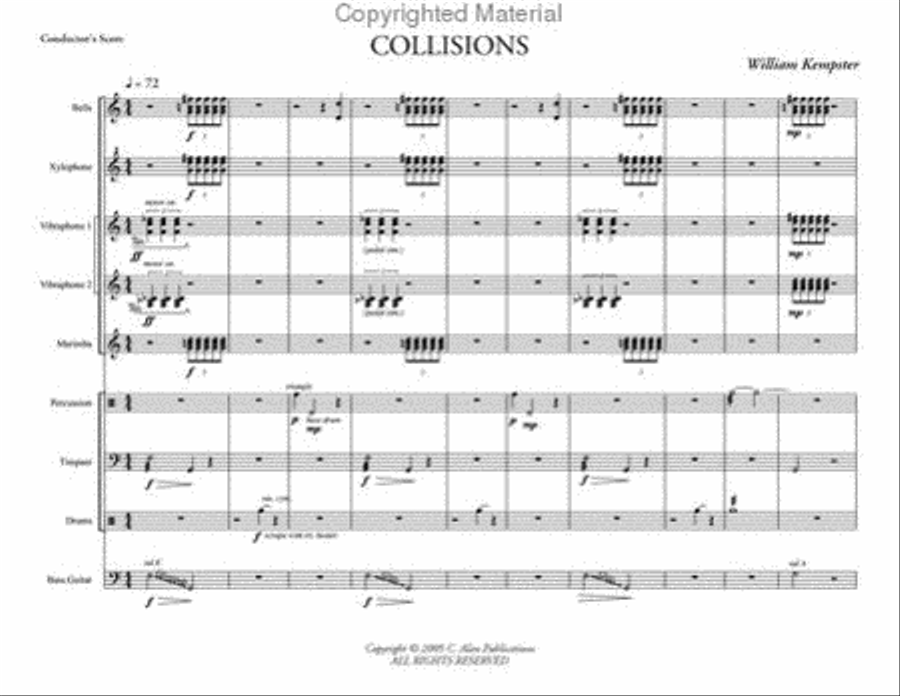 Collisions Collisions Percussion Ensemble scores gallery preview page 2
